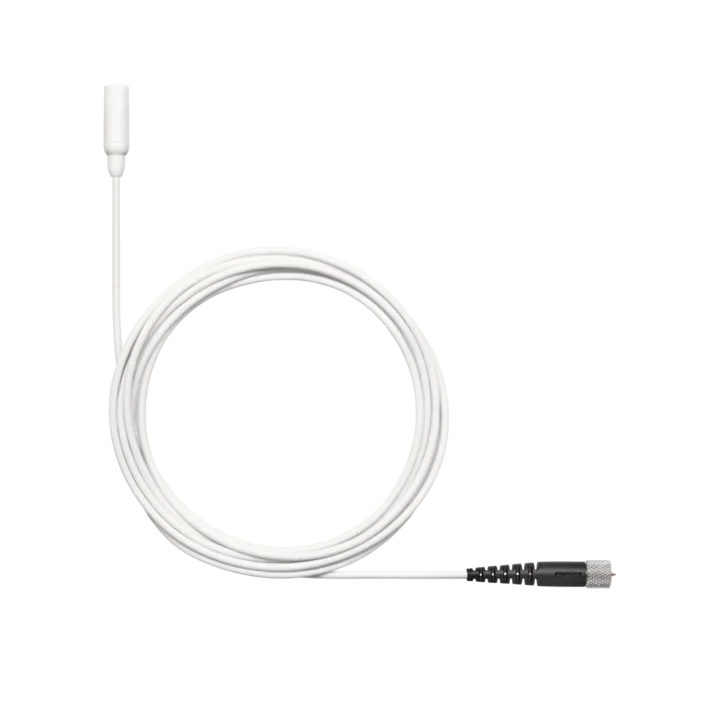 Shure TL48 TwinPlex white subminiature lavalier microphone with omnidirectional capsule and cable