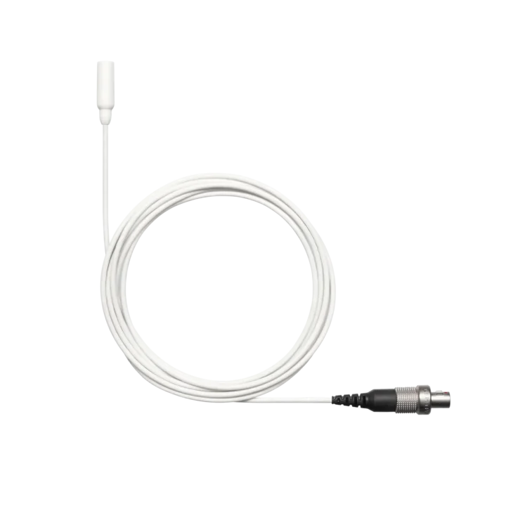 Shure TL48 TwinPlex white subminiature lavalier microphone with omnidirectional capsule and lemo connector
