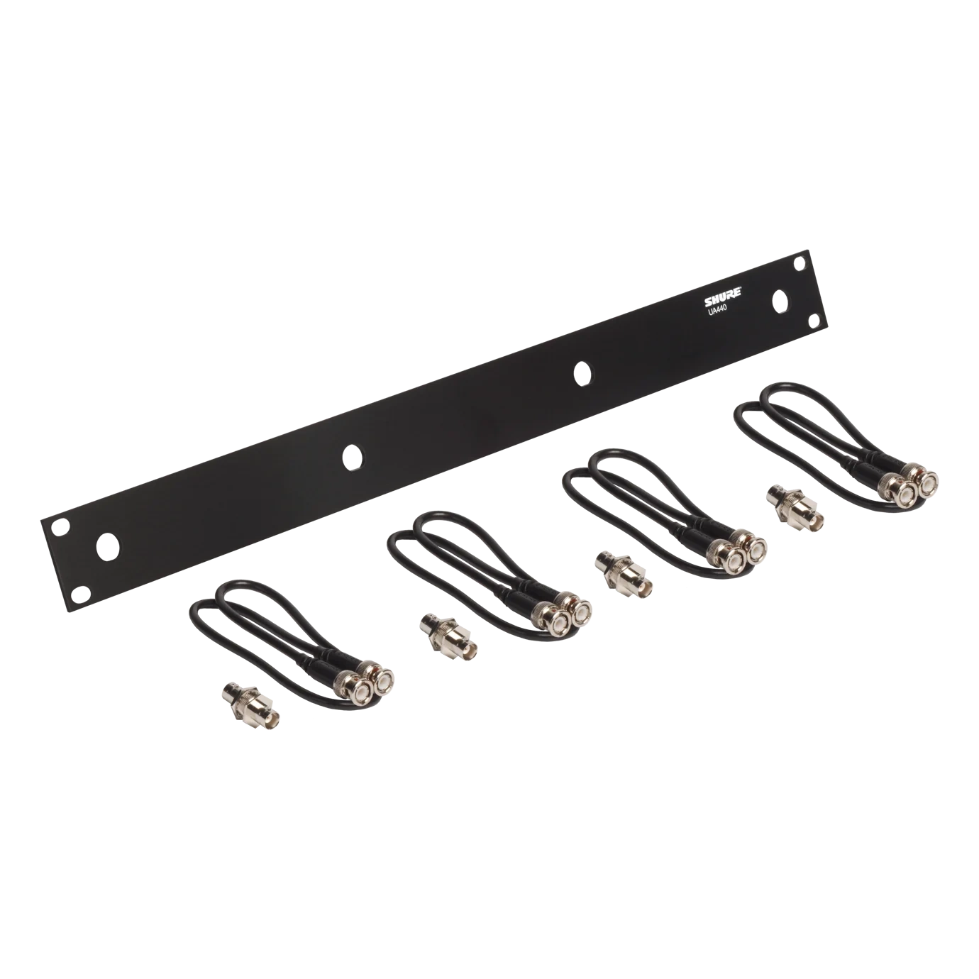 Shure UA440 Front Mount Antenna Rack Kit Shure UA440 front mount antenna rack kit with mounting hardware and adjustment controls