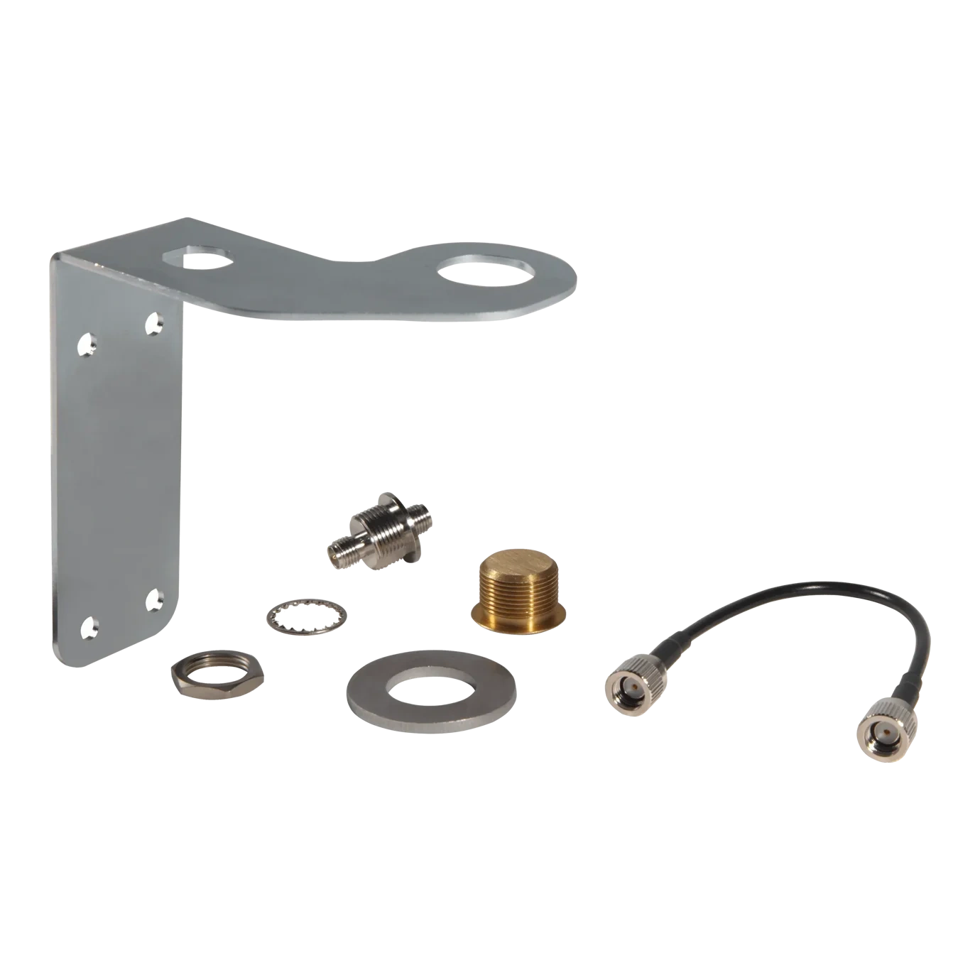 Shure UA505-RSMA Paintable Mounting Bracket BNC Connector Shure UA505-RSMA paintable mounting bracket with BNC connector front view