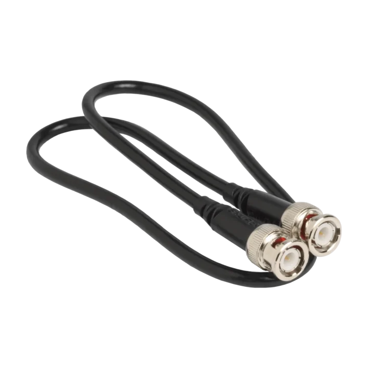 Shure UA802 coaxial cable with connectors displayed on white background