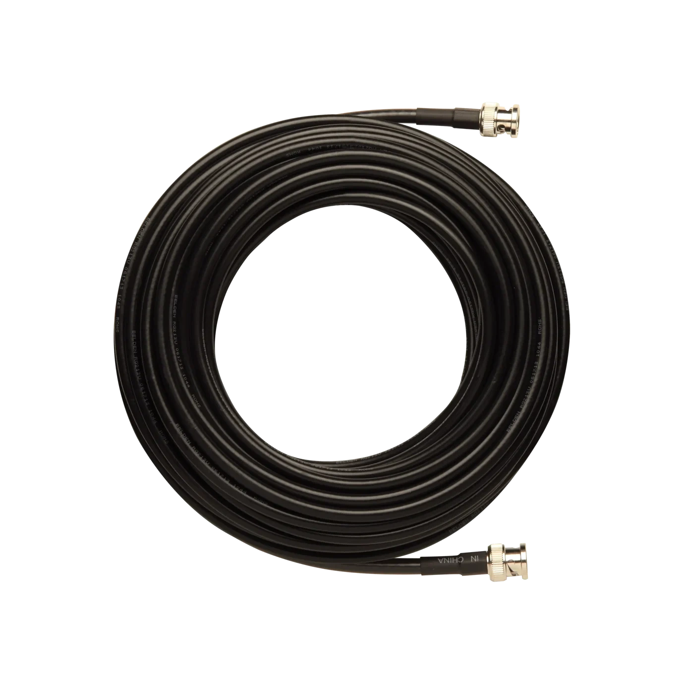 Shure UA8100 Coaxial Cable Professional Audio Shure UA8100 coaxial cable with connectors displayed on white background