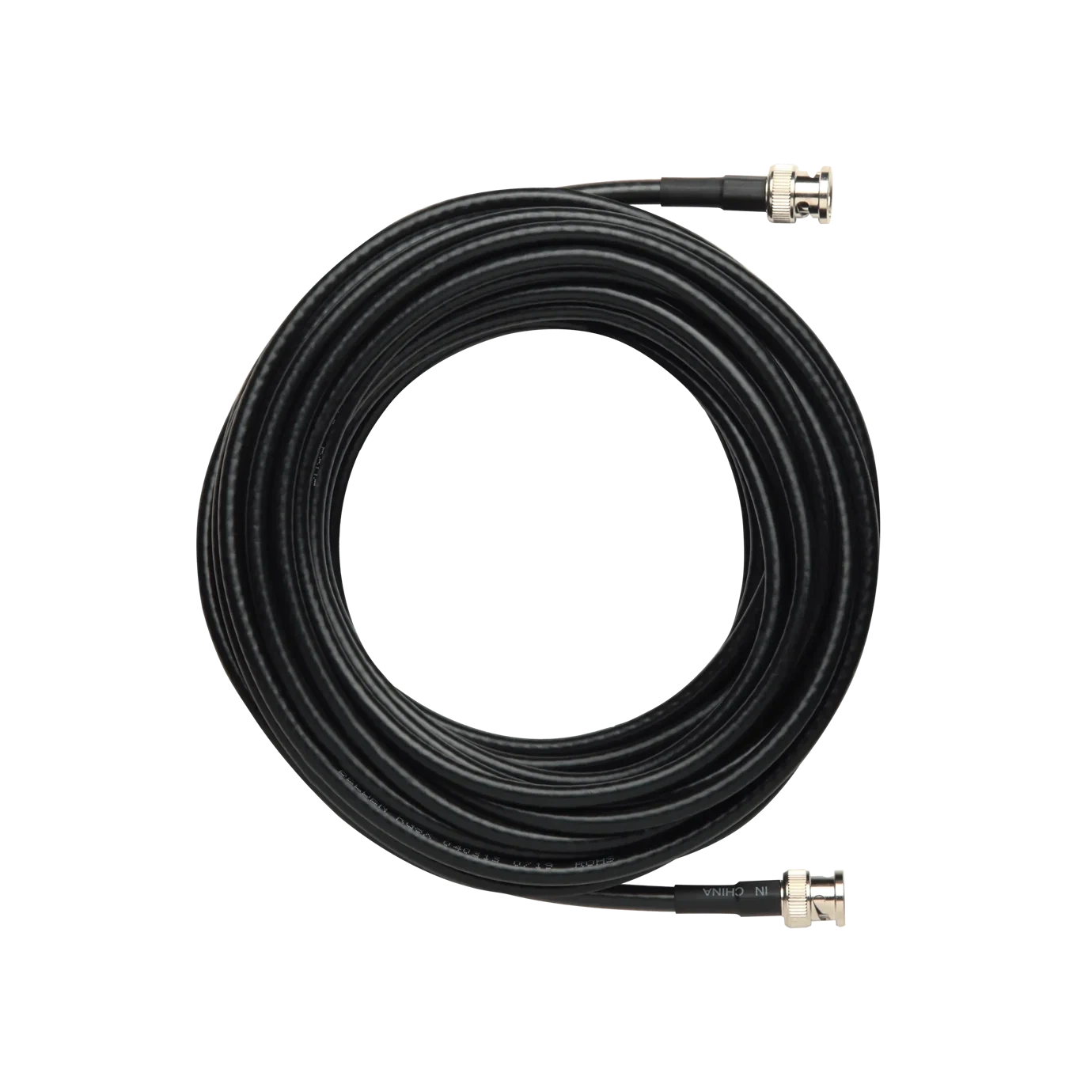 Shure UA850 Coaxial Cable Professional Audio Shure UA850 coaxial cable with connectors displayed on white background
