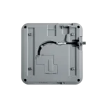 Shure UA864 wall-mounted wideband antenna showing mounting bracket and connector detail