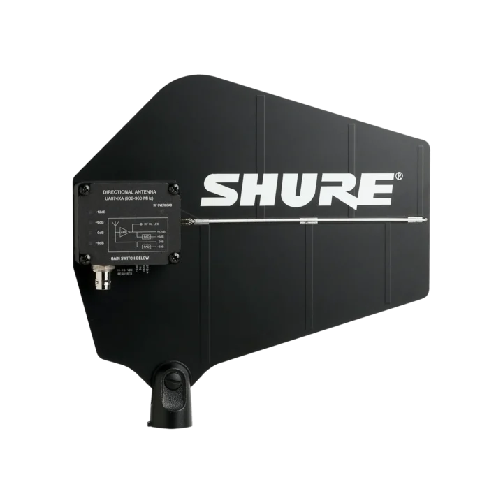Shure UA874 active directional antenna with mounting bracket and connector, 902-960MHz frequency range