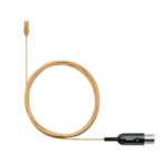 Shure UL4 UniPlex cardioid lavalier microphone with tan MTQG connector and cable detail