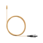 Shure UL4 UniPlex cardioid lavalier microphone with tan finish and LEMO connector detail
