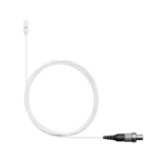 Shure UL4 white cardioid lavalier microphone with LEMO connector, side angle view