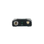 Shure ULXD1 digital bodypack transmitter mounted on performer during live wireless microphone application