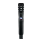 Shure ULXD2/K8 digital handheld transmitter with KSM8 capsule shown from side angle