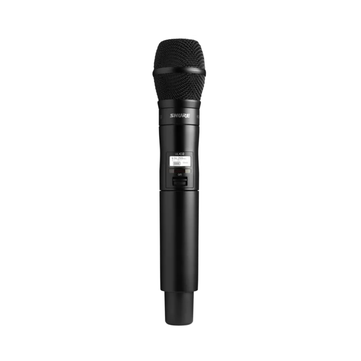 Shure ULXD2 KSM9 digital handheld wireless microphone transmitter with professional capsule front view