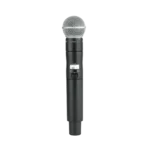 Shure ULXD2 SM58 digital handheld wireless microphone transmitter with capsule, front view