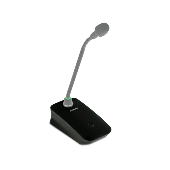 Shure ULXD8 wireless gooseneck base transmitter with flexible neck and control interface