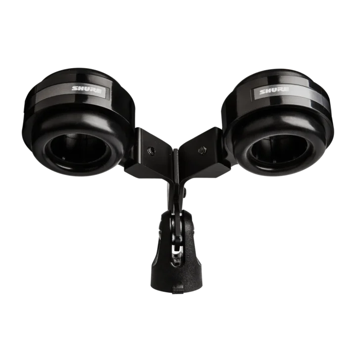 Shure VIP55SM dual mount kit with two condenser microphones and mounting hardware