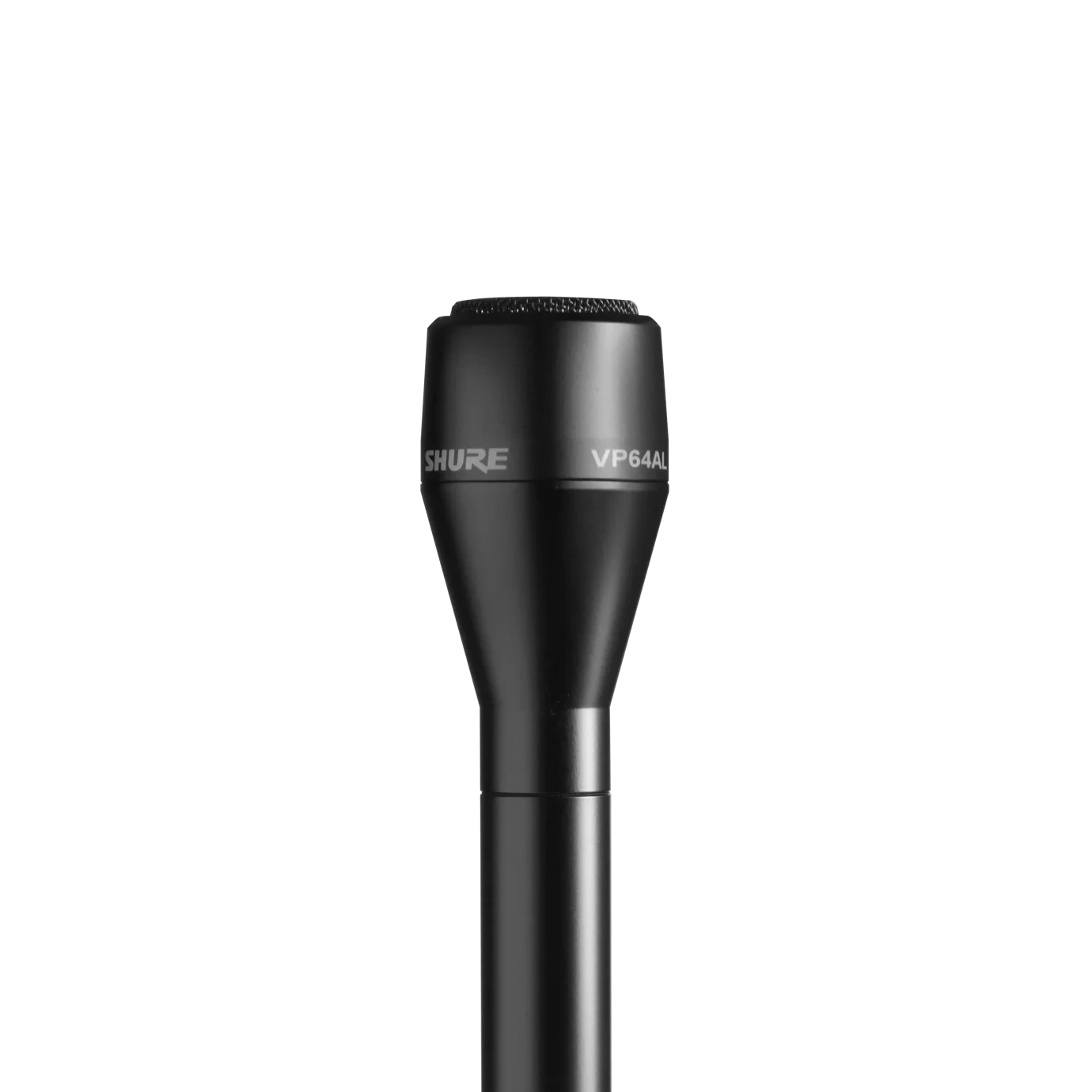Shure VP64 Professional Audio Video Microphone Front View Shure VP64 professional microphone for audio and video productions, front view with integrated stand adapter