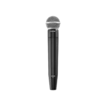 Shure VPH wireless microphone handle showing ergonomic grip design and integrated controls