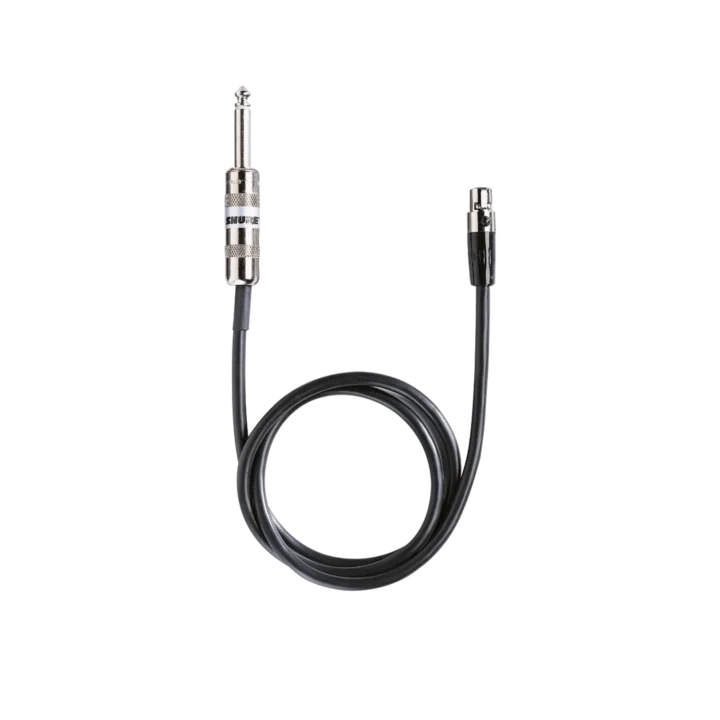 Shure WA302 professional instrument cable with XLR connectors and black jacket