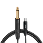 Shure WA306 professional instrument cable with XLR connectors and coiled design