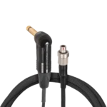 Shure WA309 right-angle LEMO connector instrument cable with black jacket and gold-plated connectors