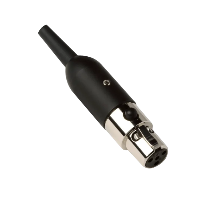 Shure WA333 4-pin mini connector adapter with gold-plated contacts and black housing