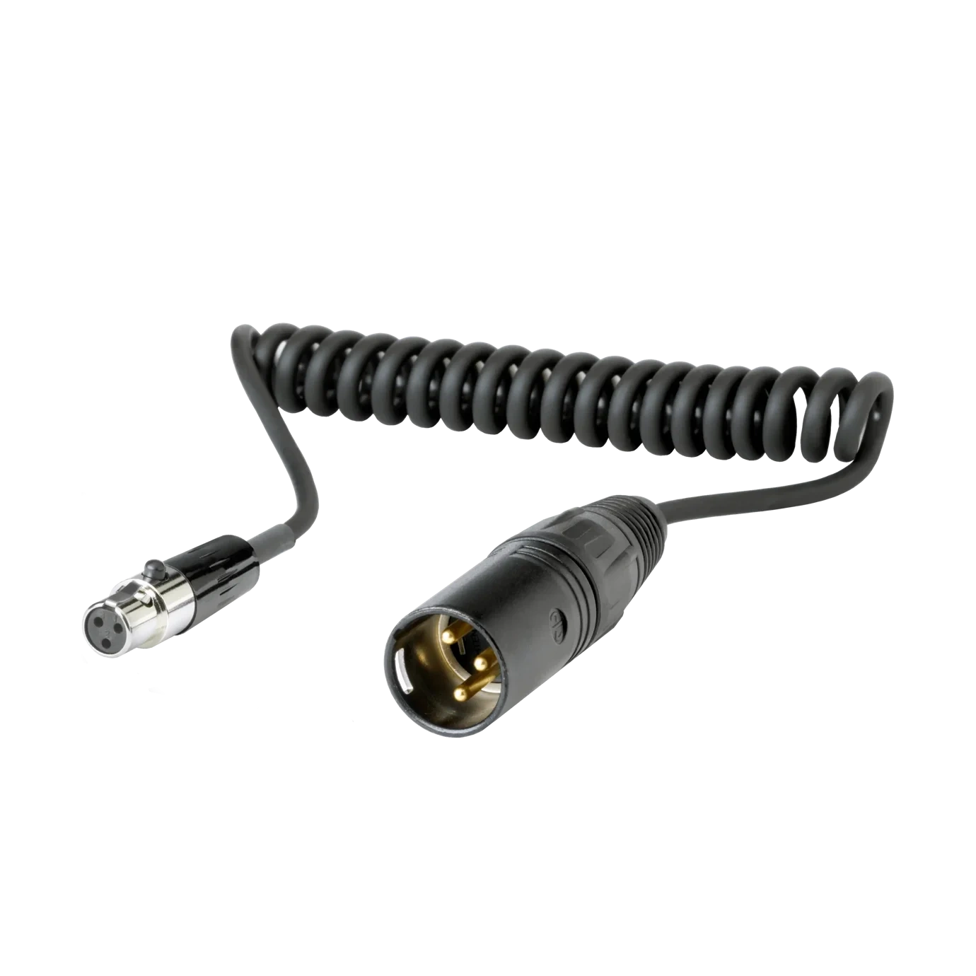 Shure WA451 TA3F-to-XLR Audio Cable Front View Shure WA451 TA3F-to-XLR audio cable with connectors displayed against white background
