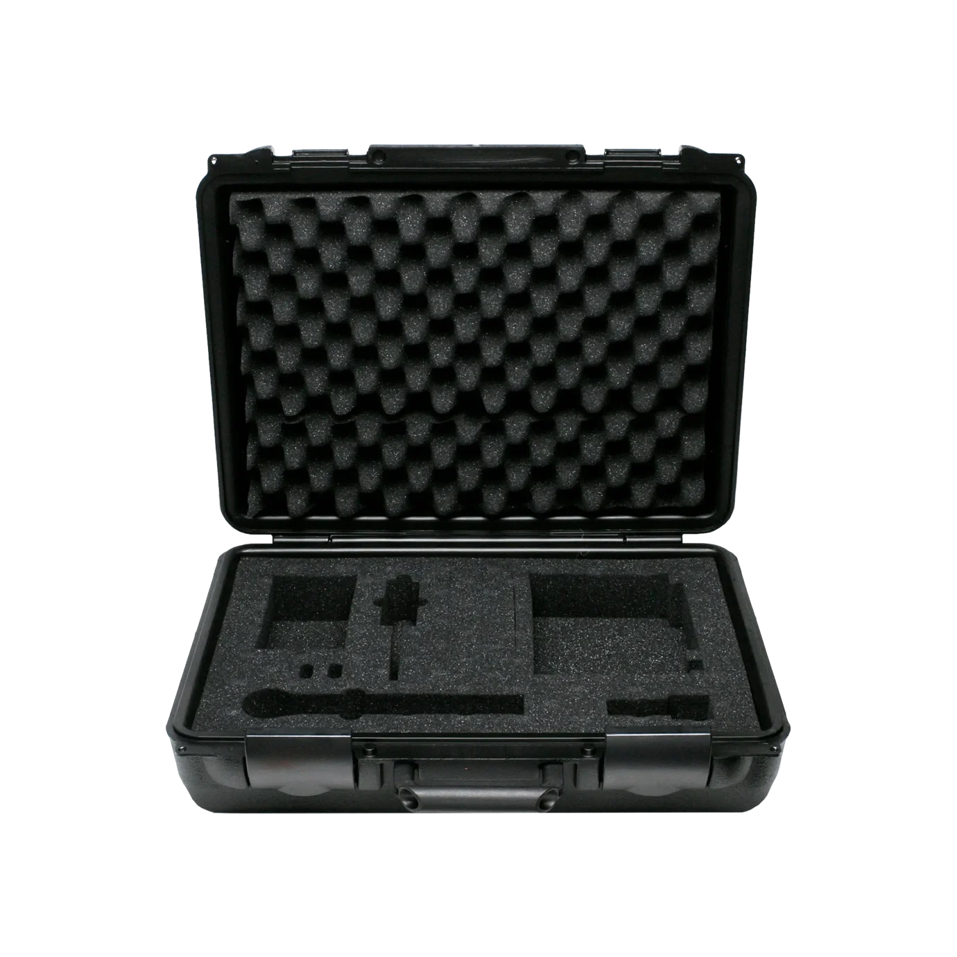 Shure WA610 Hard Carrying Case Front View Shure WA610 hard carrying case with protective latches and handle, front view