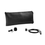 Shure WL183M omnidirectional lavalier microphone capsule with TA4F connector close-up detail