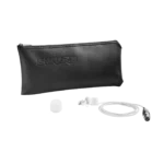 Shure WL183M omnidirectional lavalier microphone showing TA4F connector and white capsule detail