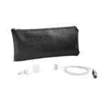 Shure WL184M white lavalier microphone capsule with supercardioid pickup pattern detail view
