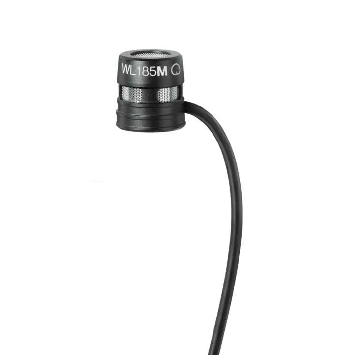Shure WL185M low-profile cardioid lavalier microphone with TA4F connector, black finish