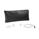 Shure WL185M white cardioid lavalier microphone with LEMO connector close-up detail