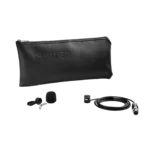 Shure WL185M low-profile cardioid lavalier microphone with TA4F connector detail