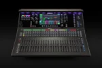 Allen & Heath SQ6+ digital mixer dimensional diagram showing width, depth, and height measurements