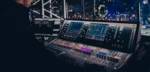 Allen & Heath SQ7+ professional digital mixer with touchscreen and fader bank controls
