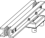 ProX 1 meter top truss section with motor and chain hoist mounting points detail