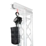 ProX 1 ton manual chain hoist with 30 foot chain for stage truss and line array speaker rigging