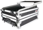ProX 10U top mount 19 inch slanted mixer case dimensional diagram with measurements