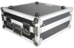 ProX 10U top mount 19 inch slanted mixer case dimensional diagram with measurements