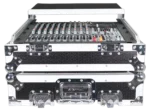 ProX 10U top mount 19 inch slanted mixer case dimensional diagram with measurements