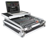 ProX 10U top mount 19-inch slanted mixer case with angled control panel and protective handles