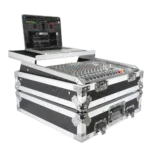 ProX 10U top mount 19 inch slanted mixer case with angled control surface and professional hardware