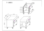 ProX 10U vertical rack mount flight case dimensional diagram with measurements and caster wheel specifications