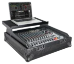 ProX 10U top mount 19-inch slanted mixer case with black finish and reinforced construction
