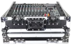 ProX 10U 19-inch topload rack mountable mixer flight case with DMX connectivity and universal mounting hardware detail view