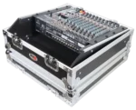 ProX 10U 19-inch topload rack mountable mixer flight case with DMX connectivity and universal mounting