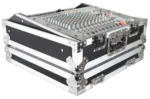 ProX 10U 19-inch topload rack mountable live audio mixer flight case with DMX connectivity and universal compatibility