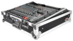 ProX 10U 19-inch topload rack mountable mixer flight case side profile showing handle and reinforced edges