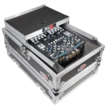 ProX 11 inch DJ mixer road case rear panel showing cable management and ventilation ports