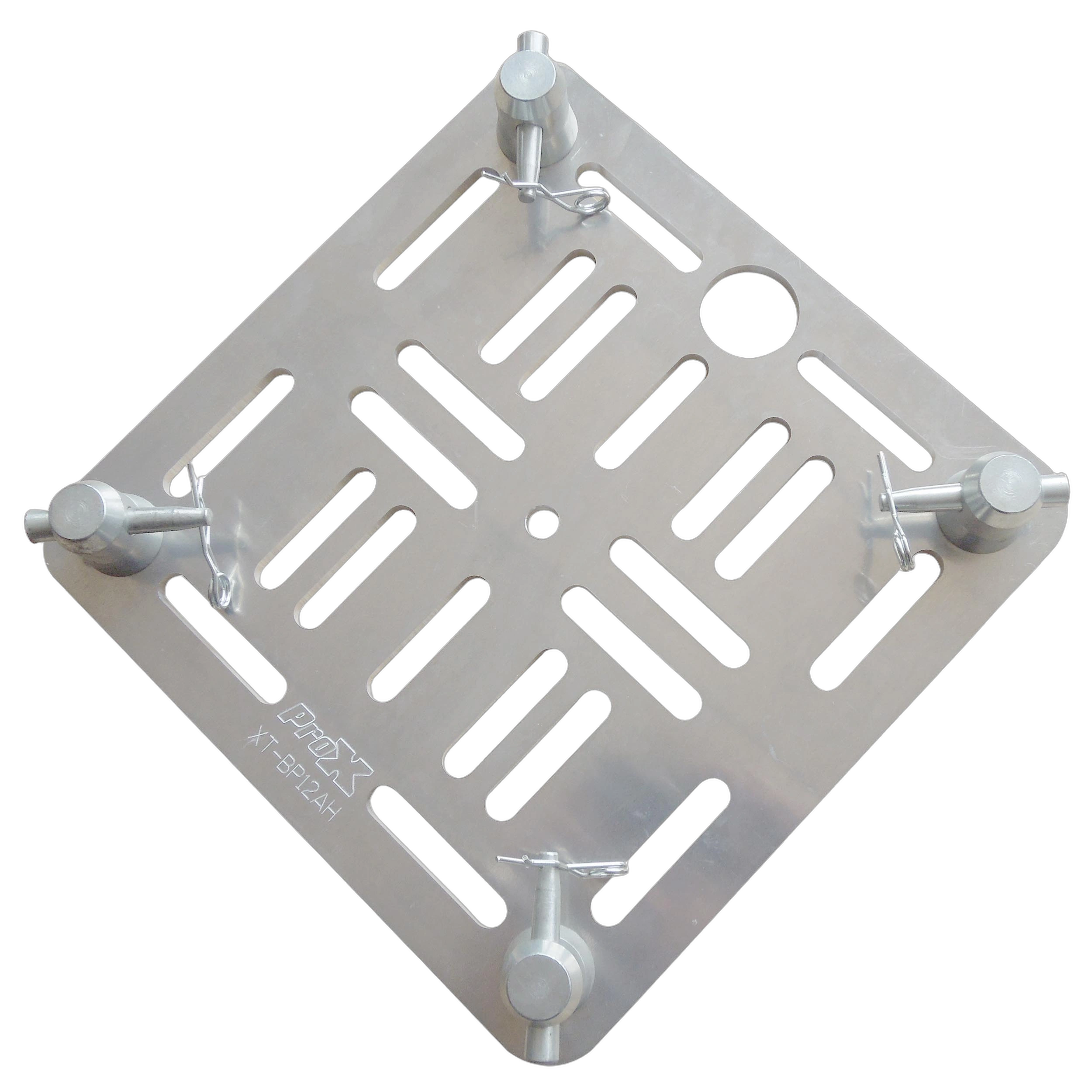 ProX 12 Inch Aluminum Truss Top Plate F34 ProX 12 inch aluminum truss top plate with 8mm slotted holes and twist lock connectors for F34 F32 F31 conical square truss systems