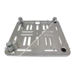 ProX 12 inch aluminum truss top plate with 8mm slotted holes and twist lock connectors, side profile view